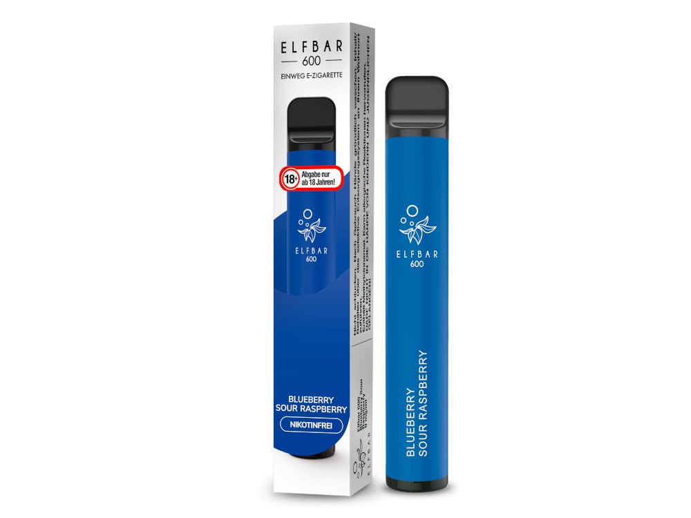 Elf Bar - 600 - Einweg E - Zigarette (Nikotinfrei) - Blueberry 1er Packung 0 mg/ml - Vapes4you