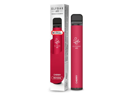 Elf Bar - 600 - Einweg E - Zigarette (Nikotinfrei) - Cherry 1er Packung 0 mg/ml - Vapes4you