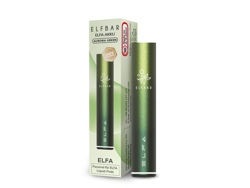 Elf Bar - Elfa - 500 mAh Akku (für Prefilled Pods) - aurora-grün 1er Packung - Vapes4you