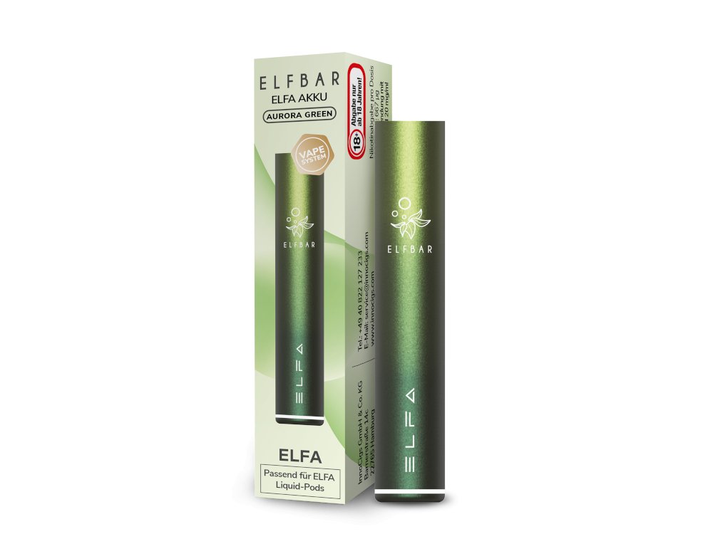 Elf Bar - Elfa - 500 mAh Akku (für Prefilled Pods) - aurora - grün 1er Packung - Vapes4you