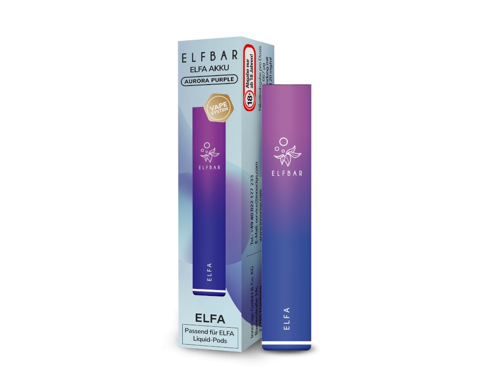 Elf Bar - Elfa - 500 mAh Akku (für Prefilled Pods) - aurora - lila 1er Packung - Vapes4you