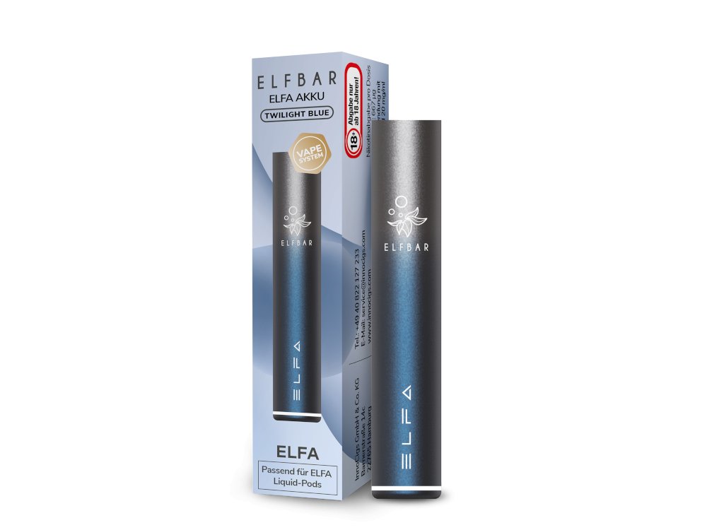 Elf Bar - Elfa - 500 mAh Akku (für Prefilled Pods) - blau - silber 1er Packung - Vapes4you