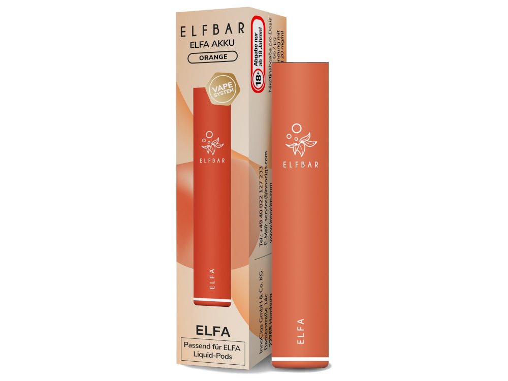 Elf Bar - Elfa - 500 mAh Akku (für Prefilled Pods) - orange 1er Packung - Vapes4you