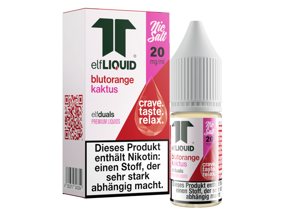 Elf - Liquid - Dual - Blutorange - Kaktus - 10ml Fertigliquid (Nikotinsalz) - Blutorange - Kaktus 1er Packung 20 mg/ml - Vapes4you
