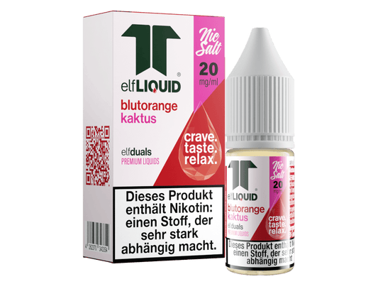 Elf - Liquid - Dual - Blutorange - Kaktus - 10ml Fertigliquid (Nikotinsalz) - Blutorange - Kaktus 1er Packung 20 mg/ml - Vapes4you