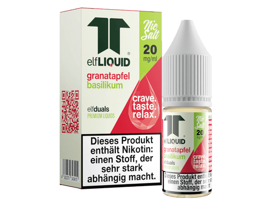 Elf - Liquid - Dual - Granatapfel - Basilikum - 10ml Fertigliquid (Nikotinsalz) - Granatapfel - Basilikum 1er Packung 20 mg/ml - Vapes4you