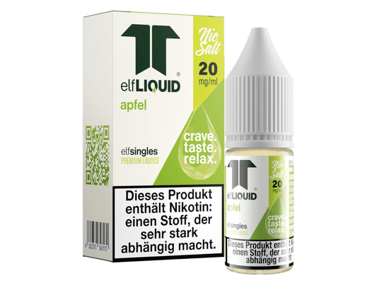 Elf - Liquid - Single - Apfel - 10ml Fertigliquid (Nikotinsalz) - Apfel 1er Packung 20 mg/ml - Vapes4you
