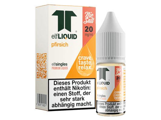 Elf - Liquid - Single - Pfirsich - 10ml Fertigliquid (Nikotinsalz) - Pfirsich 1er Packung 20 mg/ml - Vapes4you