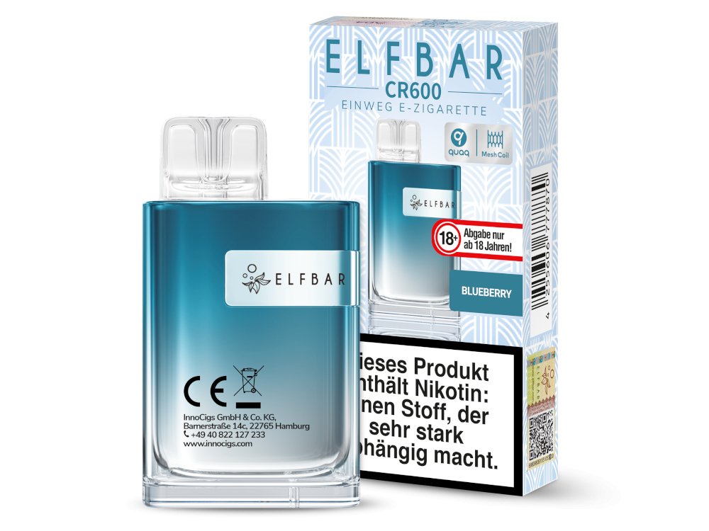 Elfbar - CR600 - Einweg E-Zigarette (Nikotin) - Blueberry 1er Packung - Vapes4you