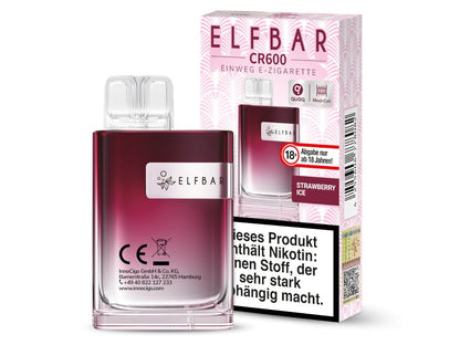 Elfbar - CR600 - Einweg E-Zigarette (Nikotin) - Strawberry Ice 1er Packung - Vapes4you