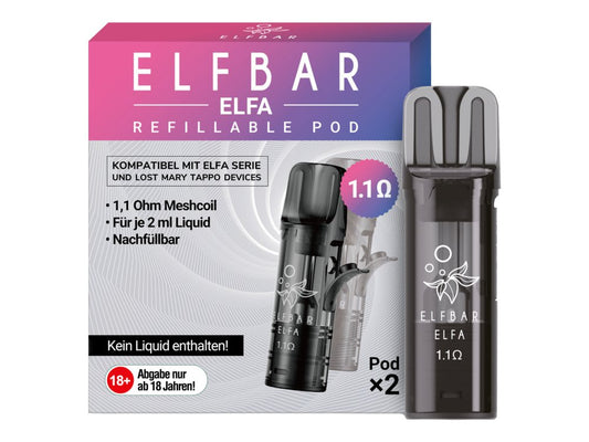 Elfbar - Elfa - 2ml Leer-Pods (2 Stück pro Packung) - 2 ml 1er Packung - Vapes4you