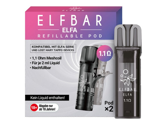 Elf Bar - Elfa - 2ml Leer-Pods (2 Stück)