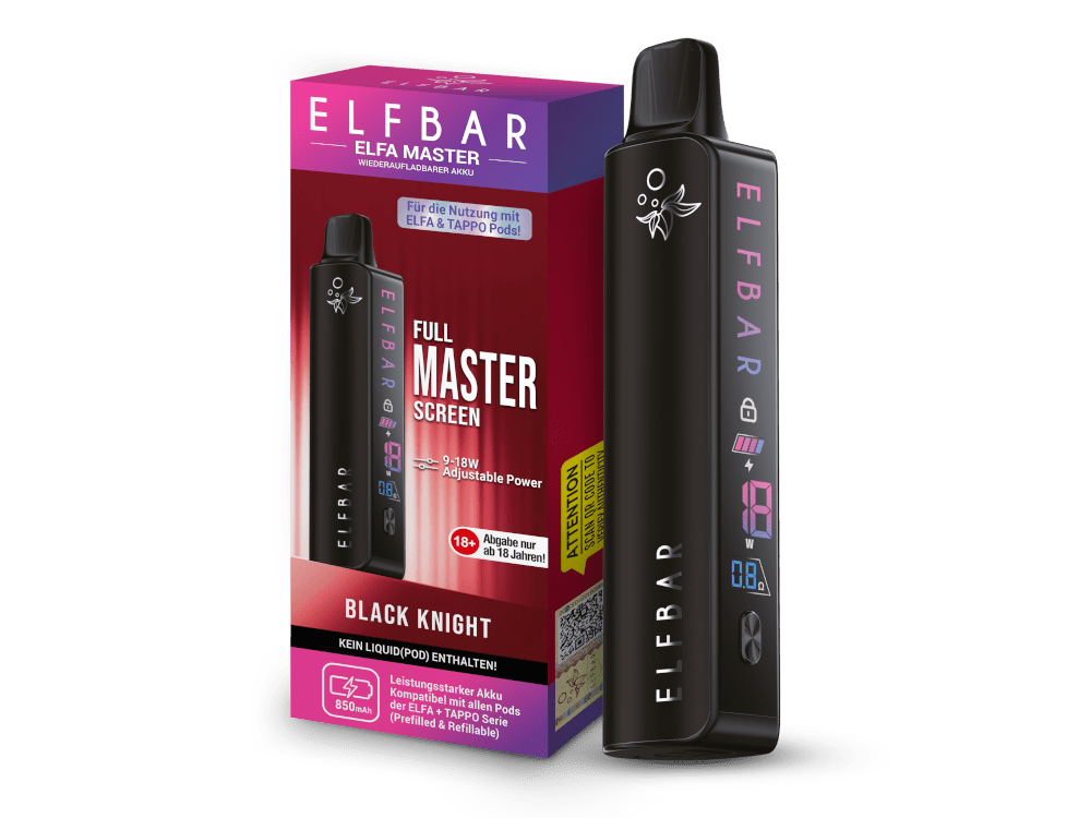 Elfbar - Elfa Master - 850mh Akku (für Prefilled Pods) - schwarz 1er Packung - Vapes4you