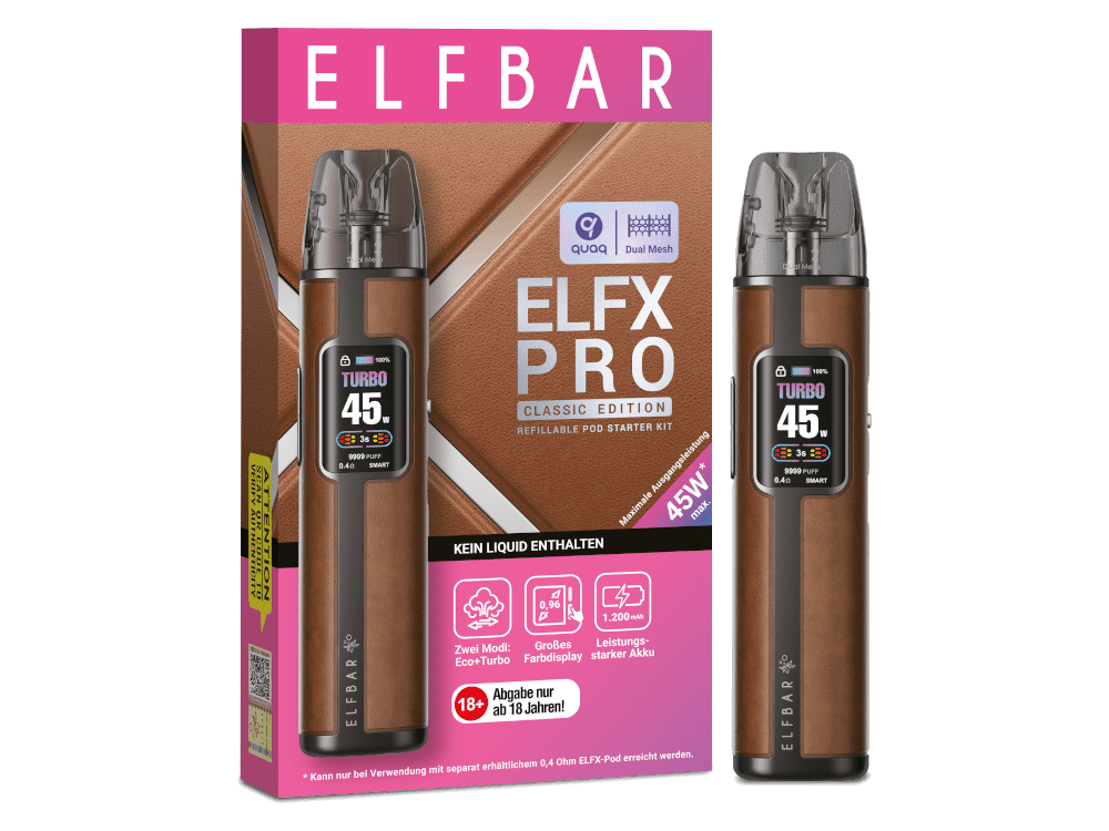 Elfbar - Elfx Pro - E - Zigaretten Set - braun 1er Packung - Vapes4you