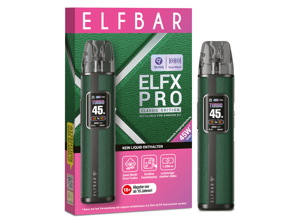 Elfbar - Elfx Pro - E - Zigaretten Set - grün 1er Packung - Vapes4you