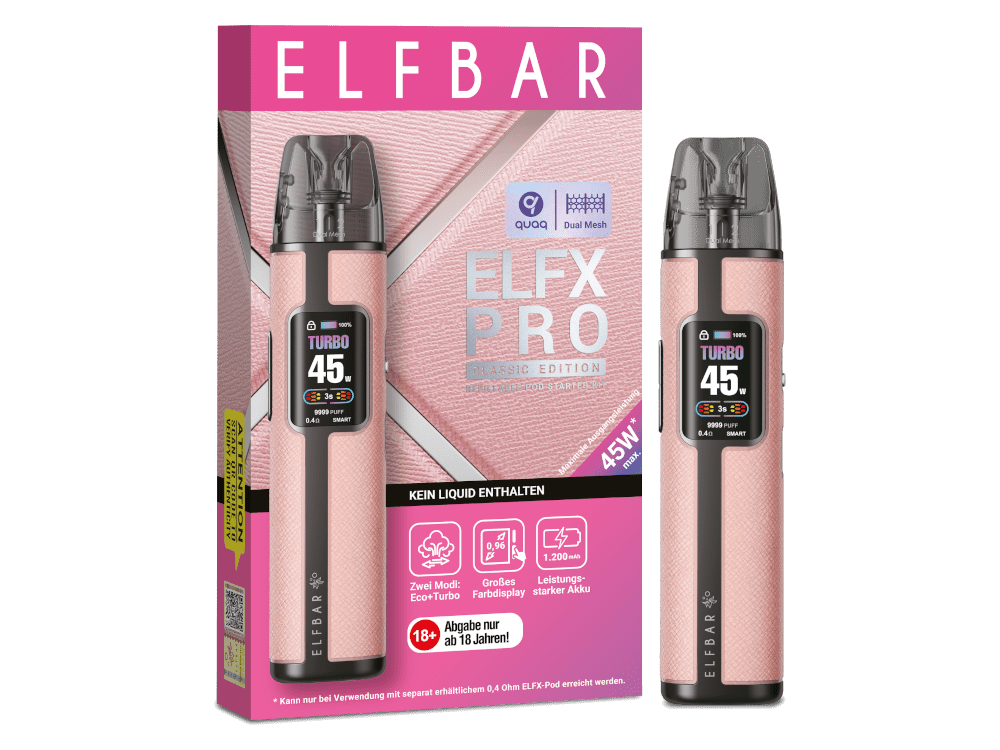 Elfbar - Elfx Pro - E - Zigaretten Set - pink 1er Packung - Vapes4you