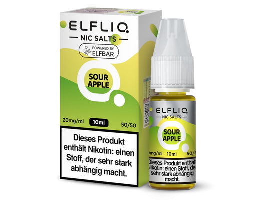 ELFLIQ - Sour Apple - 10ml Fertigliquid (Nikotinsalz) - 1er Packung 20 mg/ml - Vapes4you