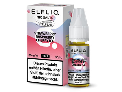 ELFLIQ - Strawberry Raspberry Cherry Ice - 10ml Fertigliquid (Nikotinsalz) - 1er Packung 20 mg/ml - Vapes4you