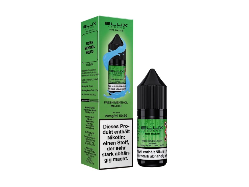 Elux - Fresh Menthol Mojito - 10ml Fertigliquid (Nikotinsalz) - Fresh Menthol Mojito 1er Packung 10 mg/ml - Vapes4you