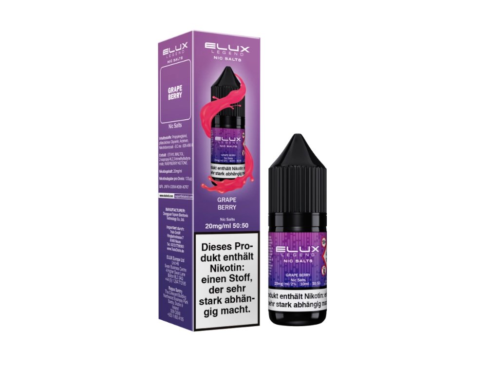 Elux - Grape Berry - 10ml Fertigliquid (Nikotinsalz) - Grape Berry 1er Packung 10 mg/ml - Vapes4you