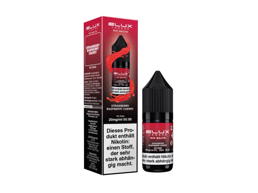 Elux - Strawberry Raspberry Cherry - 10ml Fertigliquid (Nikotinsalz) - Strawberry Raspberry Cherry 1er Packung 10 mg/ml - Vapes4you