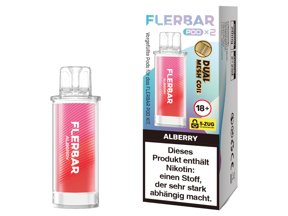 Flerbar - POD - 2ml Prefilled Pods (2 Stück) - Alberry 1er Packung - Vapes4you