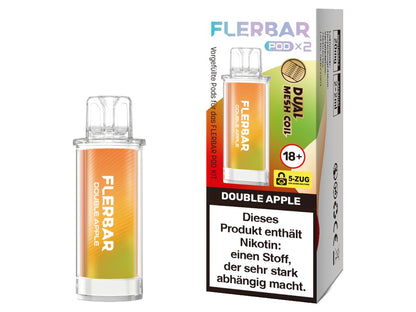 Flerbar - POD - 2ml Prefilled Pods (2 Stück pro Packung) - Double Apple 1er Packung - Vapes4you