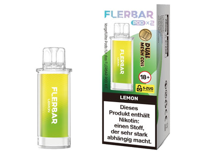 Flerbar - POD - 2ml Prefilled Pods (2 Stück pro Packung) - Lemon 1er Packung - Vapes4you