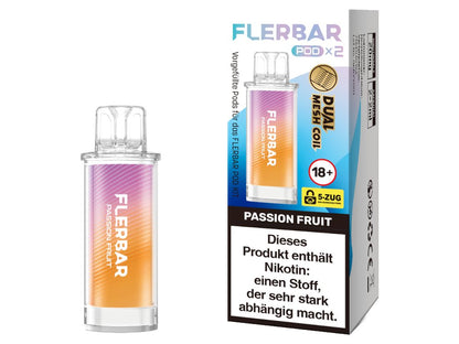 Flerbar - POD - 2ml Prefilled Pods (2 Stück pro Packung) - Passion Fruit 1er Packung - Vapes4you