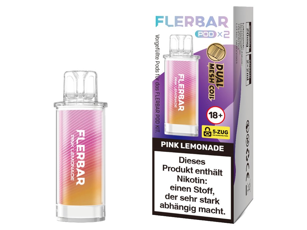 Flerbar - POD - 2ml Prefilled Pods (2 Stück pro Packung) - Pink Lemonade 1er Packung - Vapes4you