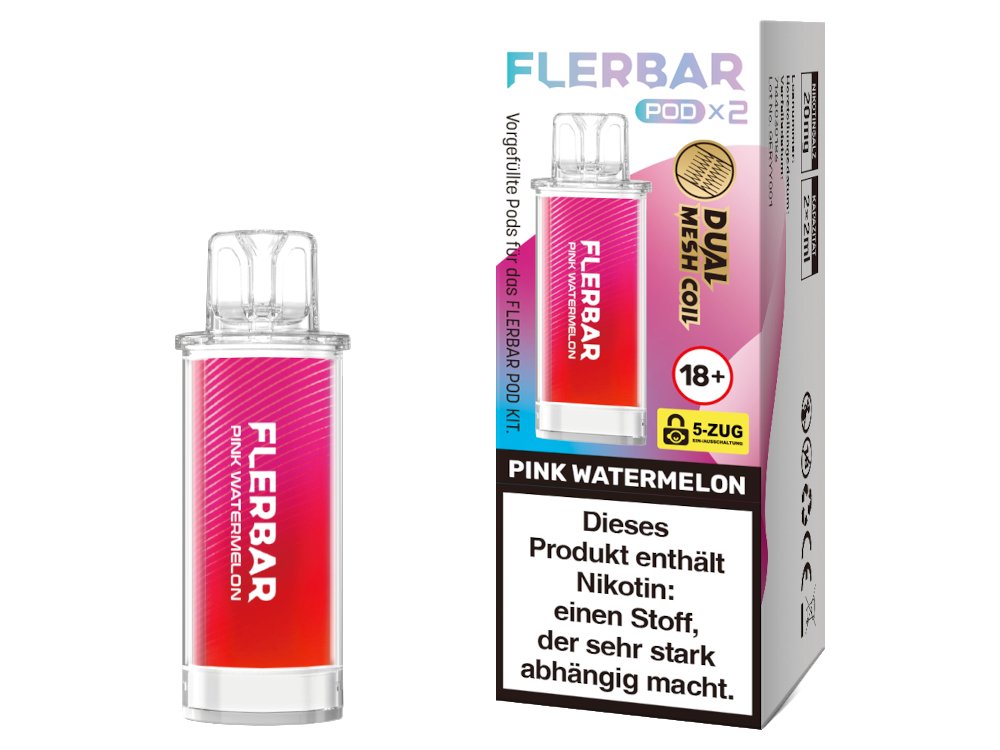 Flerbar - POD - 2ml Prefilled Pods (2 Stück pro Packung) - Pink Watermelon 1er Packung - Vapes4you