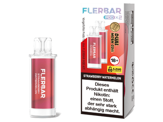 Flerbar - POD - 2ml Prefilled Pods (2 Stück) - Strawberry Watermelon 1er Packung - Vapes4you