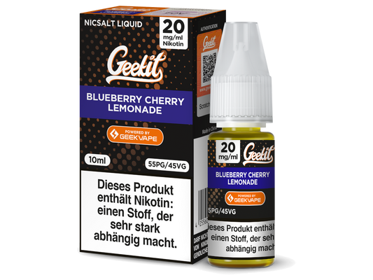 GeekVape - Geekit - Blueberry Cherry Lemonade - 10ml Fertigliquid (Nikotinsalz)