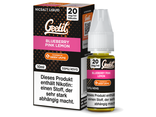 GeekVape - Geekit - Blueberry Pink Lemon - 10ml Fertigliquid (Nikotinsalz)