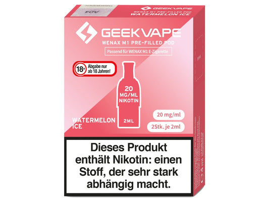 GeekVape - Wenax M1 - Prefilled Pods (2 Stück pro Packung) - Watermelon Ice 1er Packung 20 mg/ml- Vapes4you