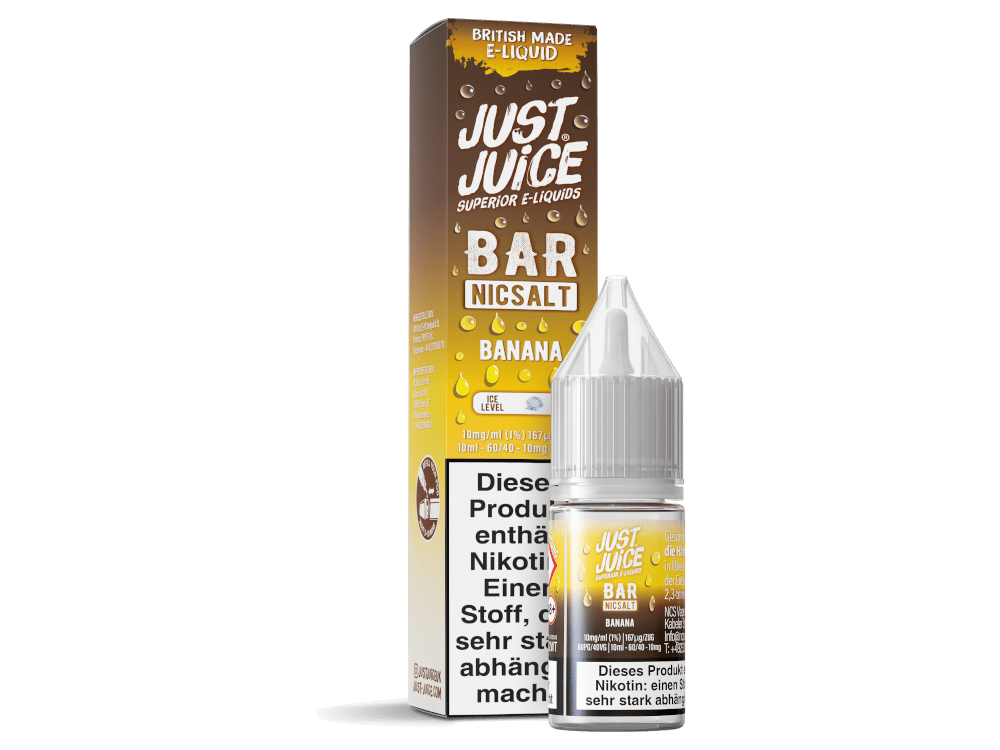 Just Juice - Bar - Banana - 10ml Fertigliquid (Nikotinsalz) - Banana 1er Packung 10 mg/ml - Vapes4you