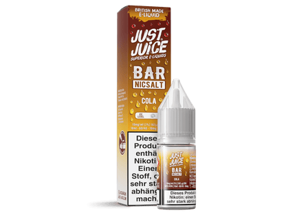 Just Juice - Bar - Cola - 10ml Fertigliquid (Nikotinsalz) - Cola 1er Packung 10 mg/ml - Vapes4you