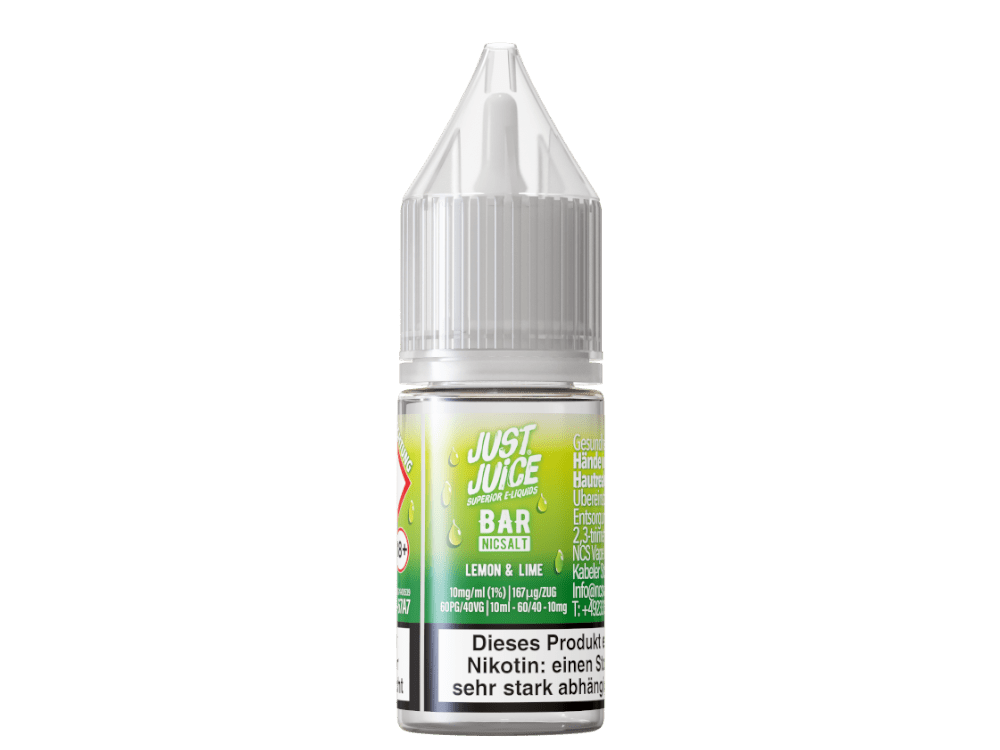 Just Juice - Bar - Lemon & Lime - 10ml Fertigliquid (Nikotinsalz) - Lemon & Lime 1er Packung 10 mg/ml - Vapes4you