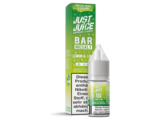 Just Juice - Bar - Lemon & Lime - 10ml Fertigliquid (Nikotinsalz) - Lemon & Lime 1er Packung 20 mg/ml - Vapes4you