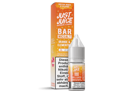 Just Juice - Bar - Orange & Clementine - 10ml Fertigliquid (Nikotinsalz) - Orange & Clementine 1er Packung 10 mg/ml - Vapes4you
