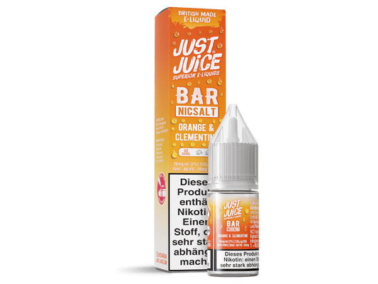 Just Juice - Bar - Orange & Clementine - 10ml Fertigliquid (Nikotinsalz) - Orange & Clementine 1er Packung 20 mg/ml - Vapes4you