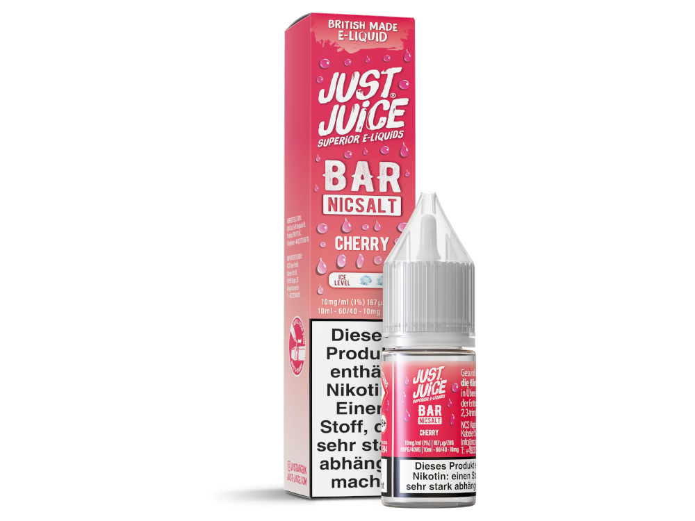 Just Juice - Bar - Cherry - 10ml Fertigliquid (Nikotinsalz)
