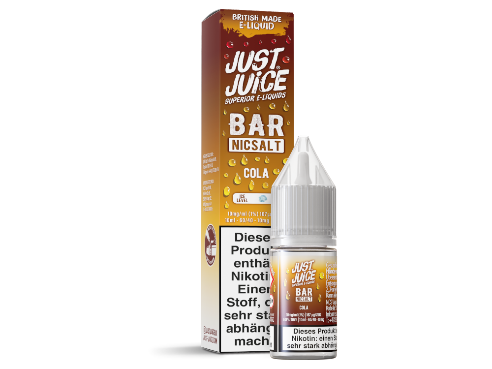 Just Juice - Bar - Cola - 10ml Fertigliquid (Nikotinsalz)