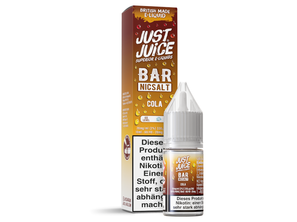 Just Juice - Bar - Cola - 10ml Fertigliquid (Nikotinsalz)