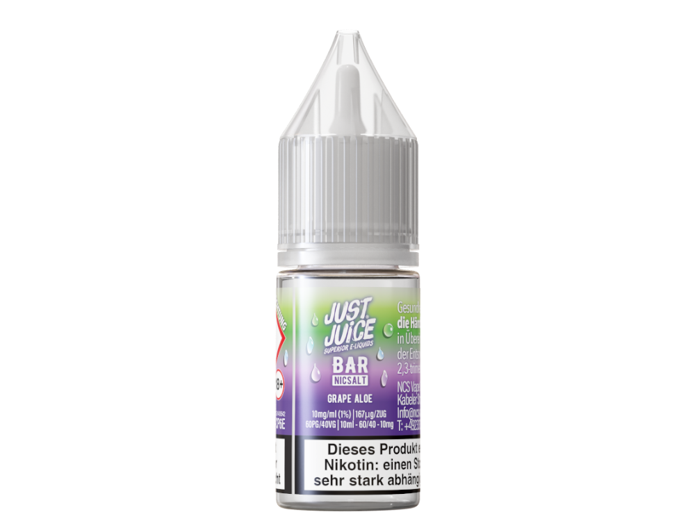 Just Juice - Bar - Grape Aloe - 10ml Fertigliquid (Nikotinsalz)