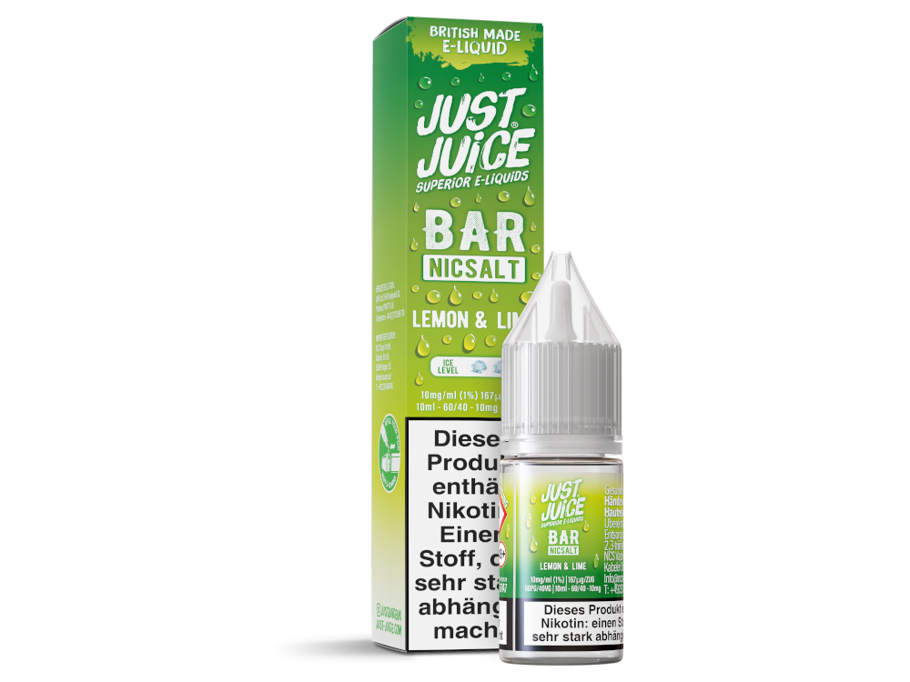Just Juice - Bar - Lemon & Lime - 10ml Fertigliquid (Nikotinsalz)