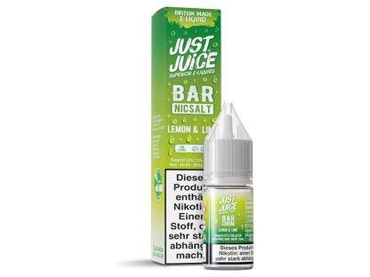 Just Juice - Bar - Lemon & Lime - 10ml Fertigliquid (Nikotinsalz)