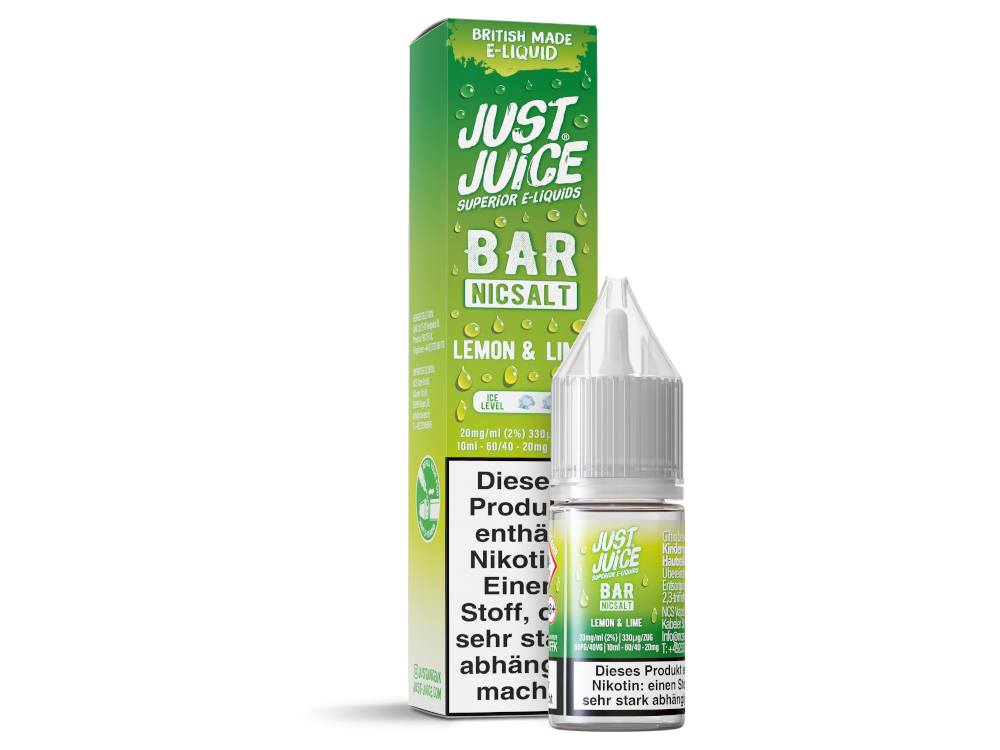 Just Juice - Bar - Lemon & Lime - 10ml Fertigliquid (Nikotinsalz)