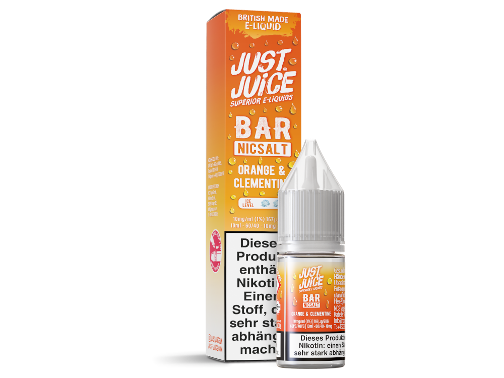 Just Juice - Bar - Orange & Clementine - 10ml Fertigliquid (Nikotinsalz)