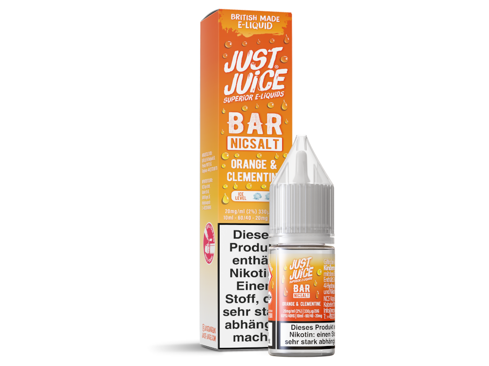 Just Juice - Bar - Orange & Clementine - 10ml Fertigliquid (Nikotinsalz)